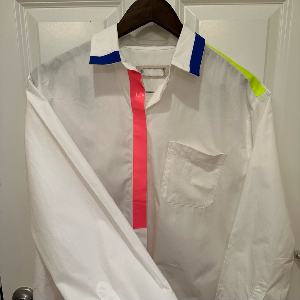 MaxMara Weekend “Flutterflies”Collection Label-Cut White Shirt Size:Medium 4/6 - Picture 6 of 16